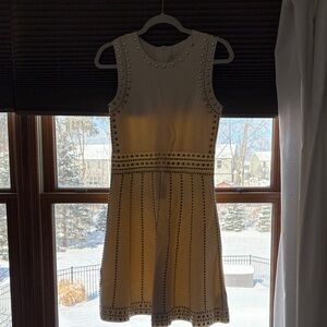 Michael Kors Cream Studded Strapless Dress